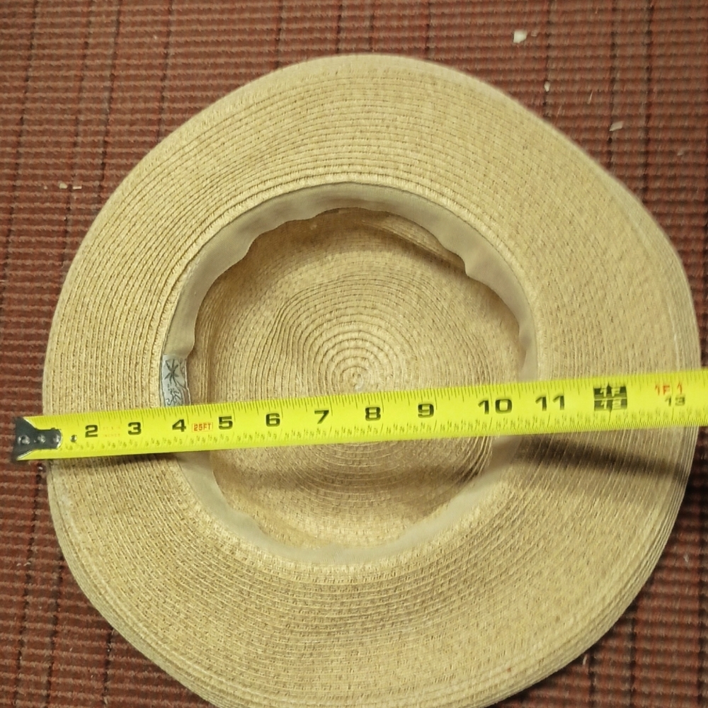Designer Sun N Sand straw Hat w bead sequin band 1 size $34+free scarf or Hat. - Picture 7 of 16